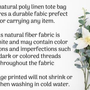 Grocery Tote, Linen Farmers Market Bag, Durable Eco Friendly Reuasble No Waste Shopping Bag, Funny Gift for Mom or Friend, Organic Food Wine bild 3