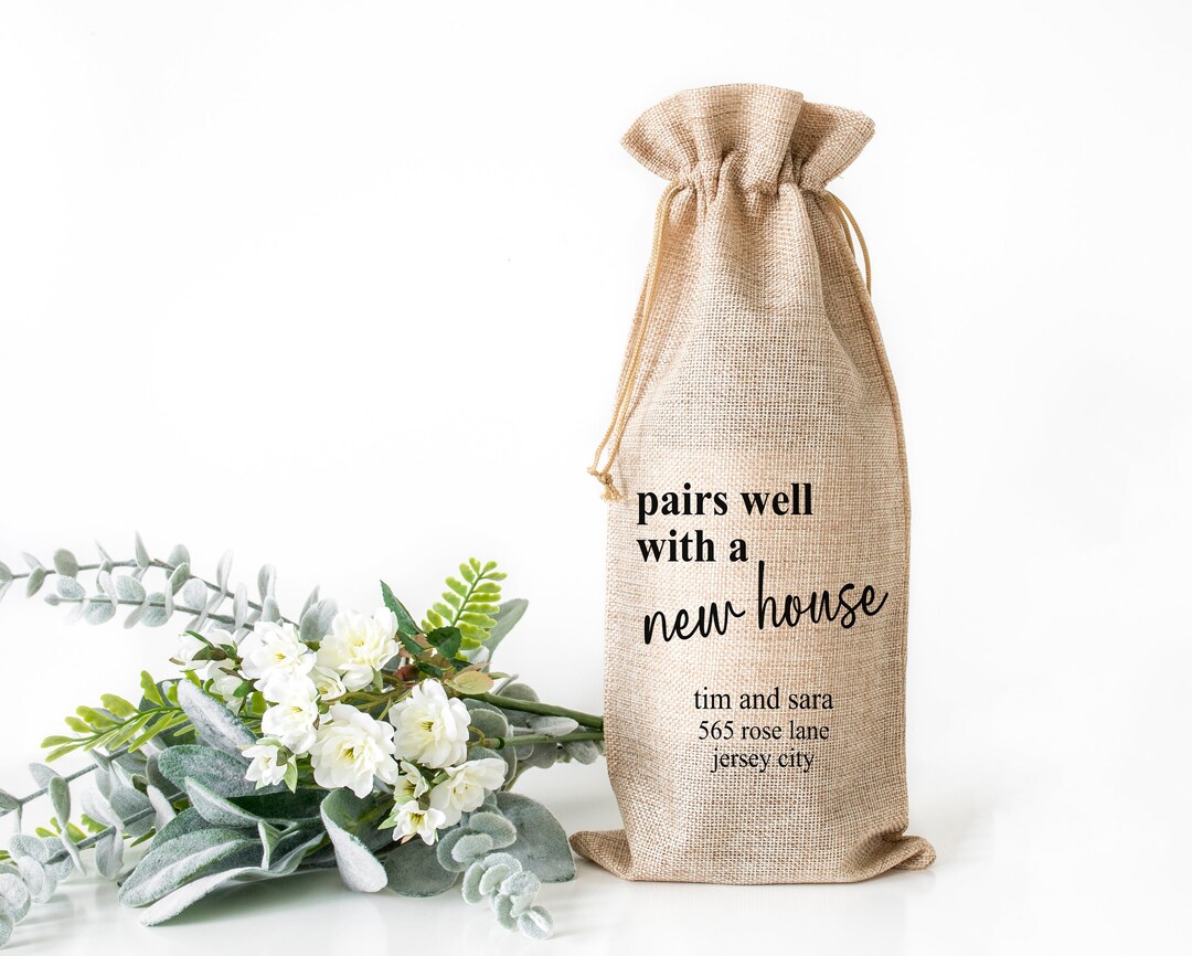 Personalized Wine Bag Holder Custom Tote Bag for Bottle Gift Etsy