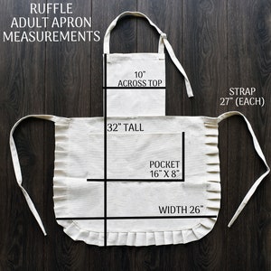 Personalized Linen Kitchen Apron, Custom Cooking Apron with Pocket image 7