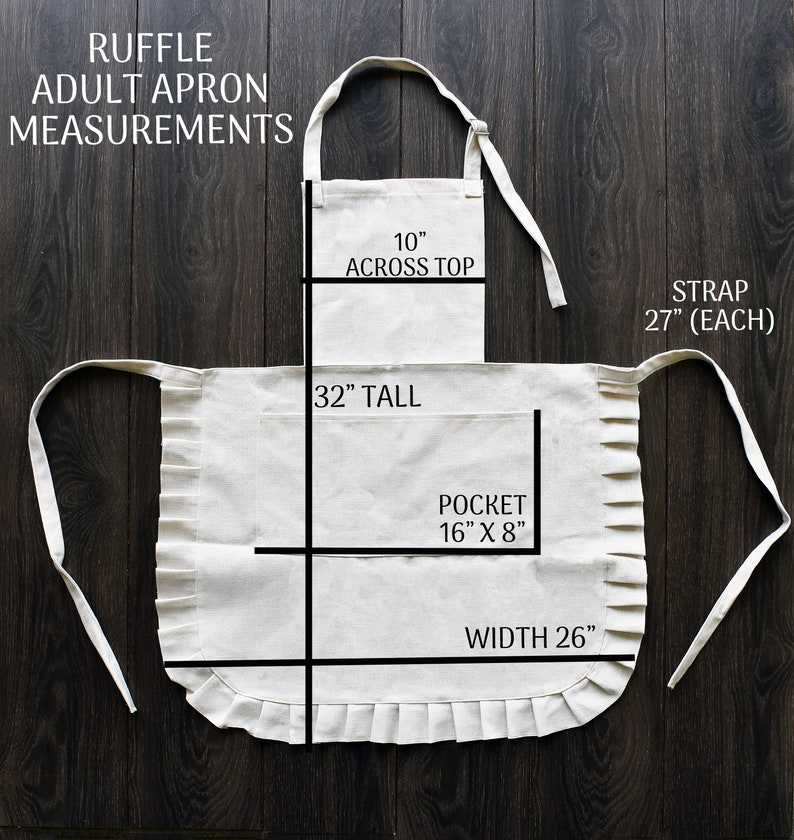 Personalized Linen Kitchen Apron, Custom Cooking Apron with Pocket image 7