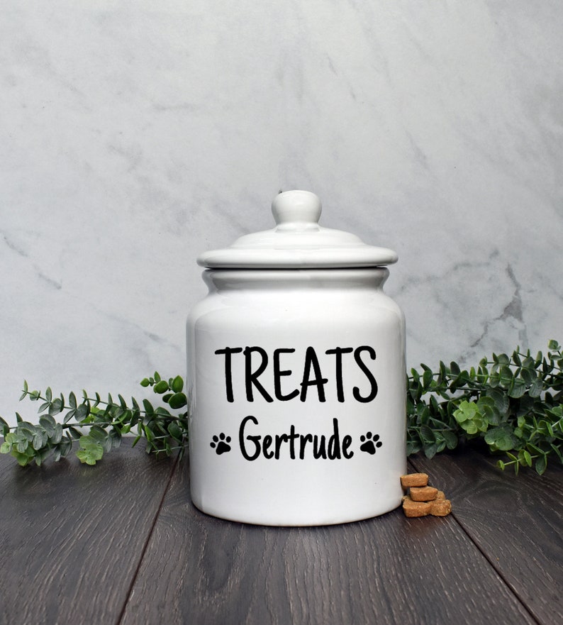 Custom Pet Treat Jar Ceramic Dog Container Etsy