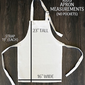 Personalized Linen Kitchen Apron, Custom Cooking Apron with Pocket image 8