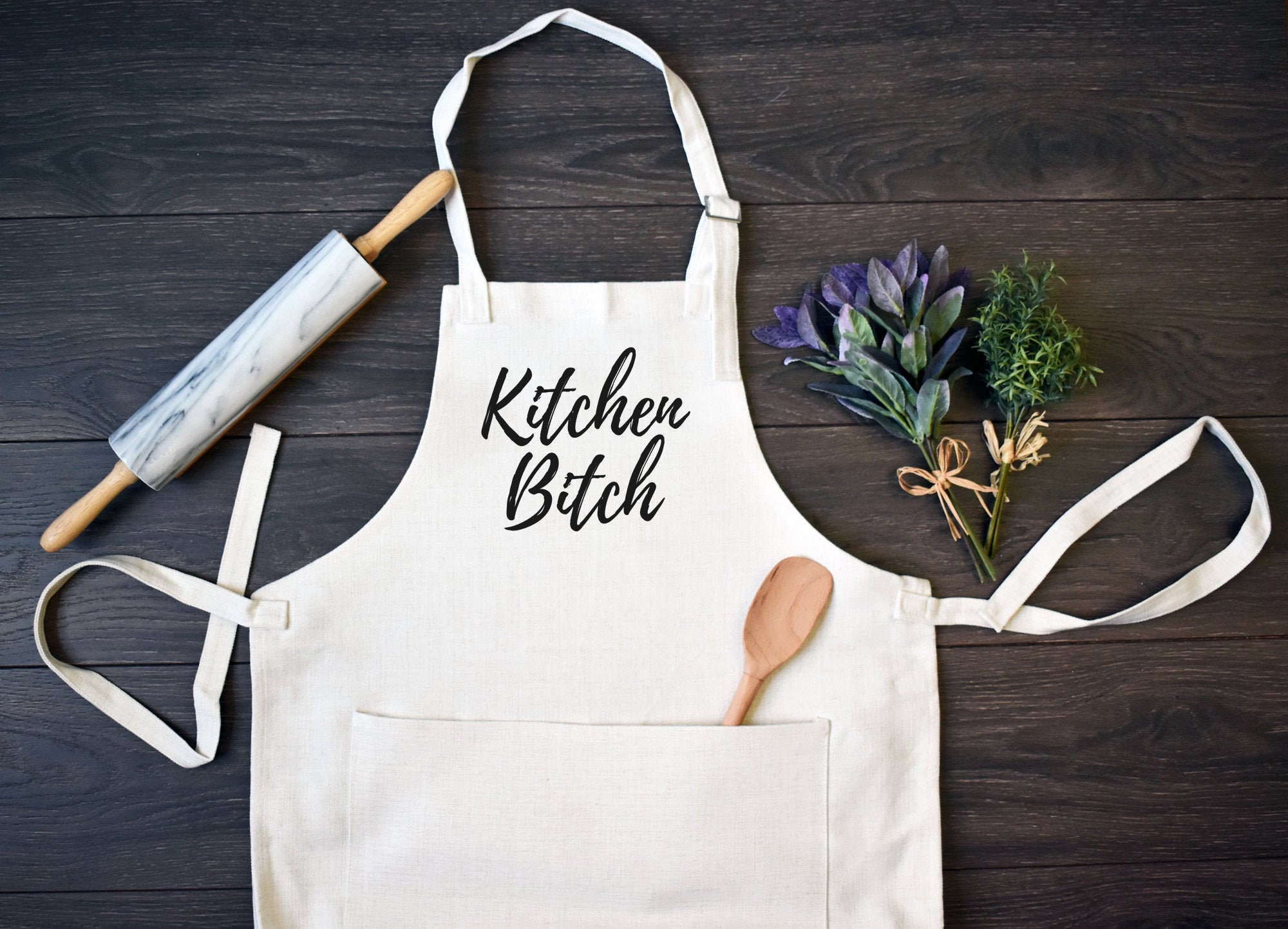 No bitchin in my kitchen Apron for Sale by lolora