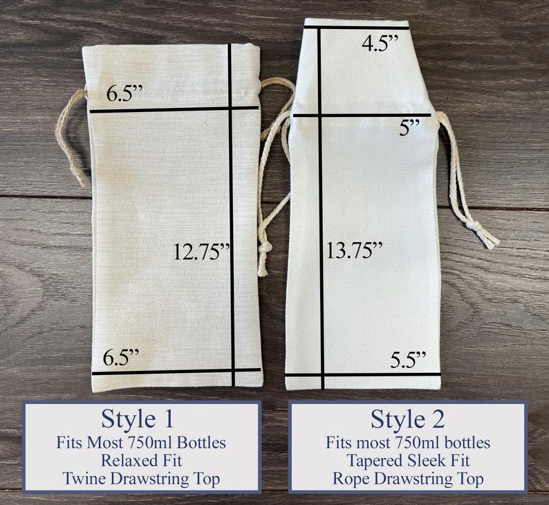 Portabolsas de vino personalizado, bolsa de mano personalizada para botellas, regalo para parejas, aniversario de bodas o compromiso, regalo para celebrar fiestas familiares. imagen 4