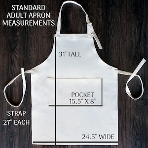 Personalized Linen Kitchen Apron, Custom Cooking Apron with Pocket image 6