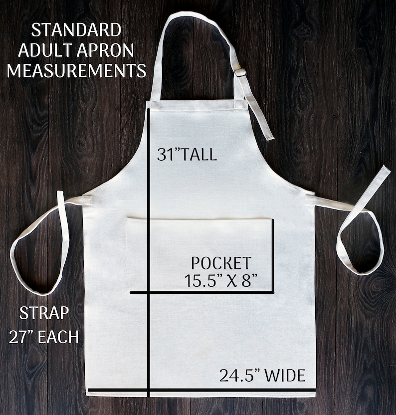 Personalized Linen Kitchen Apron, Custom Cooking Apron with Pocket image 6