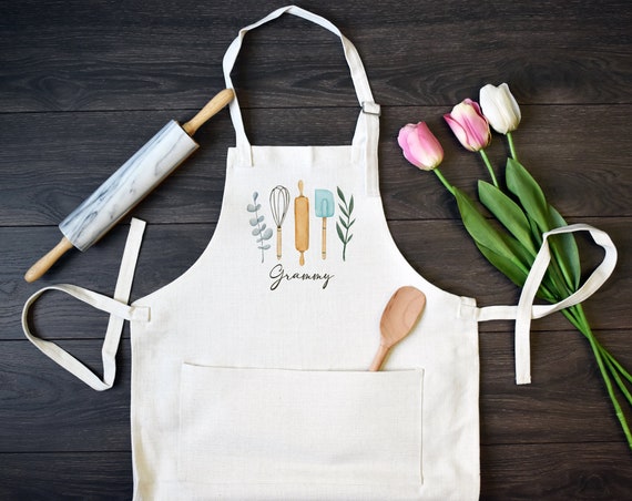 Customized Apron Funny Kitchen Personalized Aprons Chef Gifts Grilling Apron  For Baking Cooking For Mother's Day