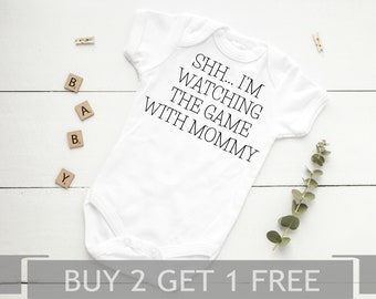 Funny Baby Gift, Football Fan Baby Gift Game Day Baby Bodysuit Sports Fan Baby Gift Baseball Fan Baby Gift