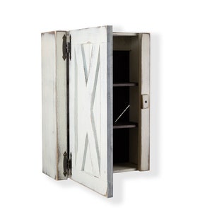 Farmhouse Medicine Cabinet With Barn Door, Farmhouse Style Bathroom Cabinet, Rustic Wall Cabinet, Cabinet with Barn Door, Apothecary Cabinet