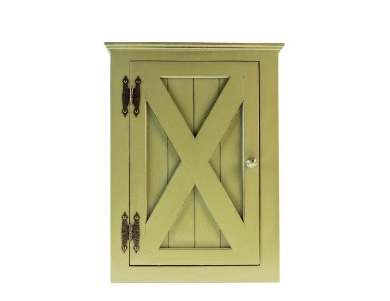 Farmhouse Medicine Cabinet With X Brace Door Style Image 0