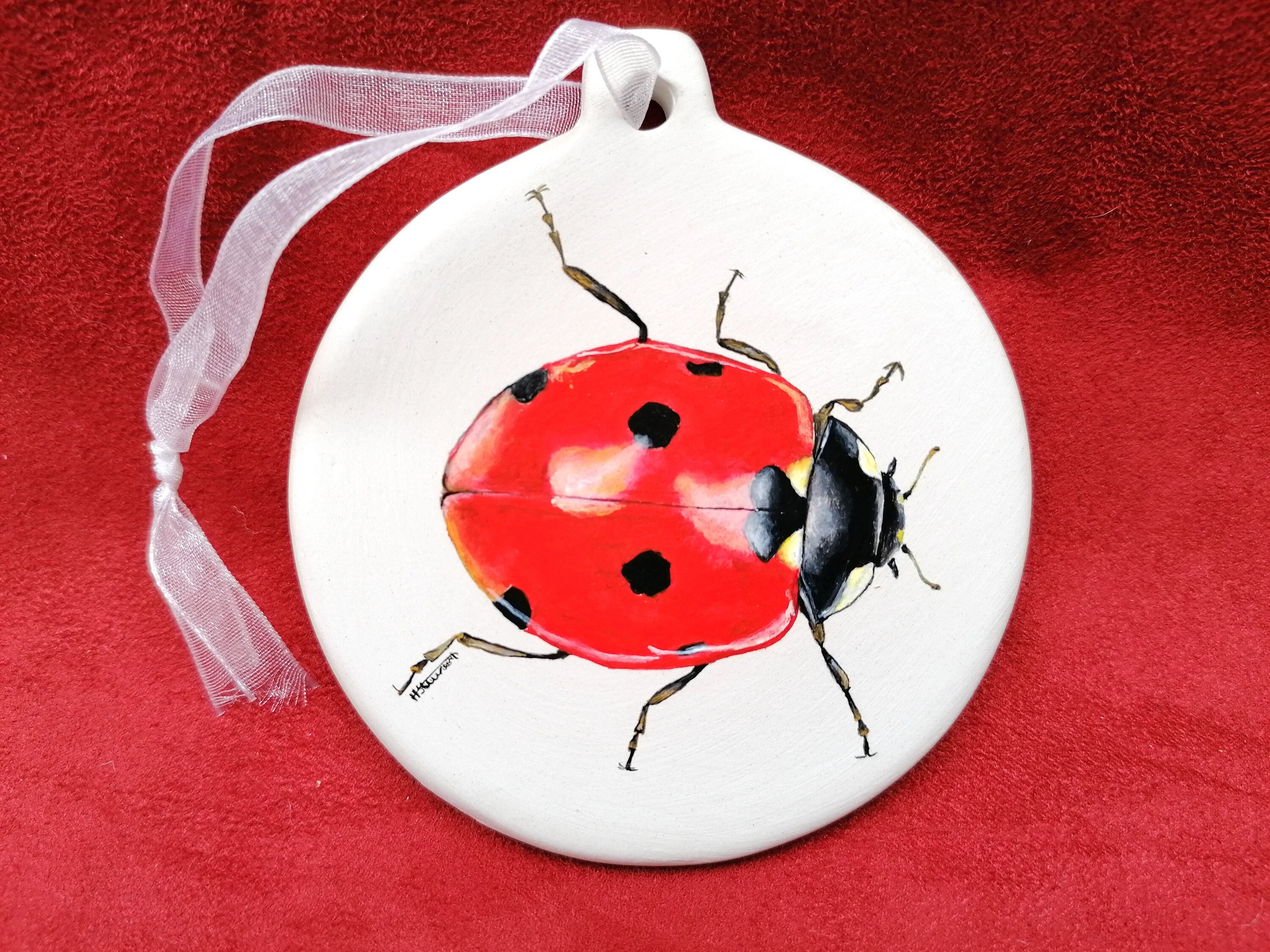 Ladybird, Ladybird Ceramic Bauble, Insect Decoration, Insect gifts, ladybird Gifts, Bauble, Gift, Bug Gifts, ladybug Bauble, Ladybug,