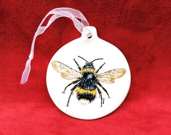 Bumble Bee, Bee Ceramic Bauble, Insect Decoration, Insect gifts, Bee Gifts, Bauble, Gift, Bug Gifts, Bee Bauble, Bee Decoration, Wall Art