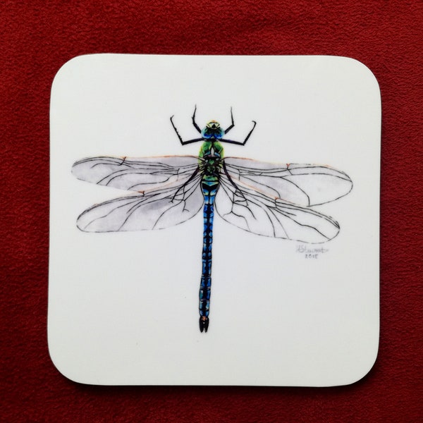 Emperor Dragonfly, Dragonfly Coaster, Insect Coaster, Insect gifts, Dragonfly Gifts, Drinking Coasters, Coasters, Bug Gifts, Bug Coasters