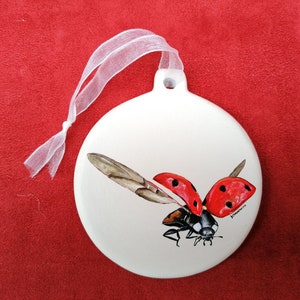 Ladybird, Ladybird Ceramic Bauble, Insect Decoration, Insect gifts, ladybird Gifts, Bauble, Gift, Bug Gifts, ladybug Bauble, Ladybug,