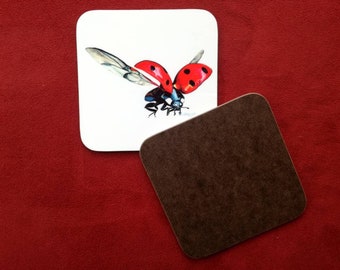 Ladybird, Ladybird Coaster, Insect Coaster, Insect gifts, ladybird Gifts,Coasters, Gift, Bug Gifts, Bug Coasters, ladybug Coaster, Ladybug
