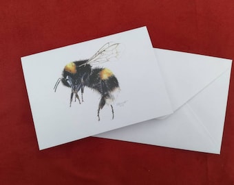 Bumblebee Card, Bee card, Greetings card, Insect card, Bug card, Animal cards, Blank greetings card, Birthday card, Bumblebee, Bee, Cards