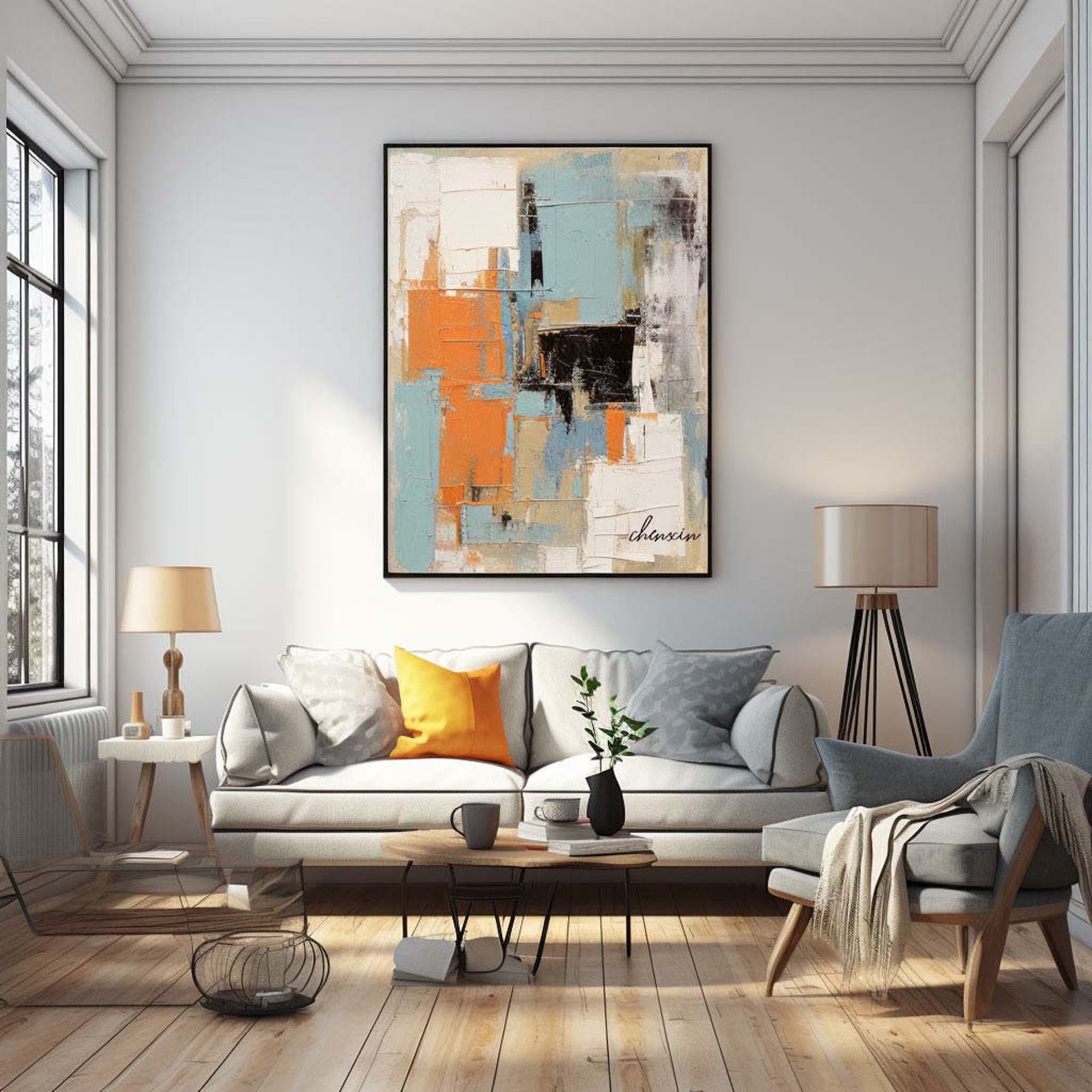 Hand Painted Wall Art Paintings on the Wall Canvas Pictures Wall Decor ...