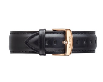 Black Watch Strap - Italian leather strap, Interchangeable watch band, vintage watch strap,vegetable tanned watch strap,minimalist strap