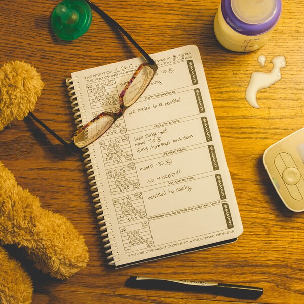 Newborn Log & Baby Tracker | Feeding Log | Sleep Training | Night Feeding Log | Sleep Training Log | Mom Journal | Baby Shower Gift