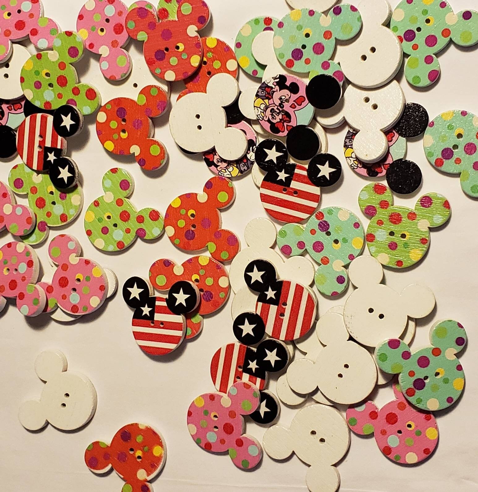 Disney inspired Mickey Mouse Variety Buttons vibrant images 50 Etsy
