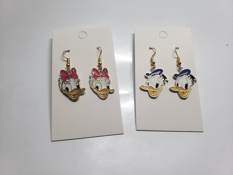 Disney inspired Donald Duck or Daisy Duck Earrings