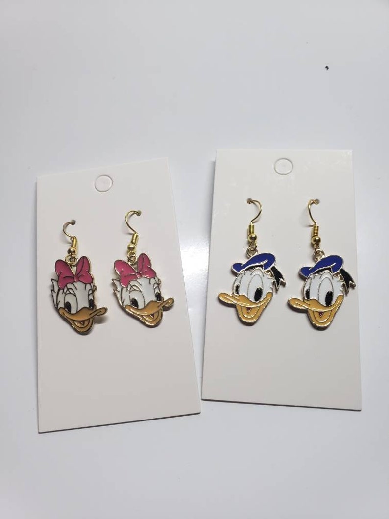 Disney inspired Donald Duck or Daisy Duck Earrings