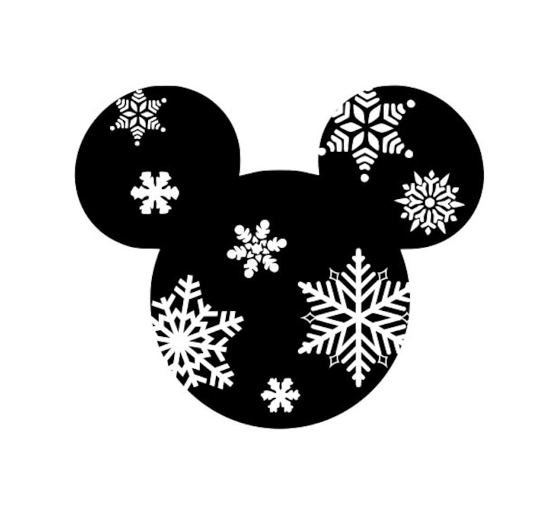 Disney Mickey Inspired Winter Snowflake Vinyl Decal Waterproof | Etsy