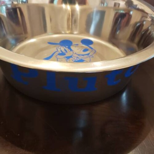 Disney Inspired Mickey and Pluto Pet Bowls Large With Etsy