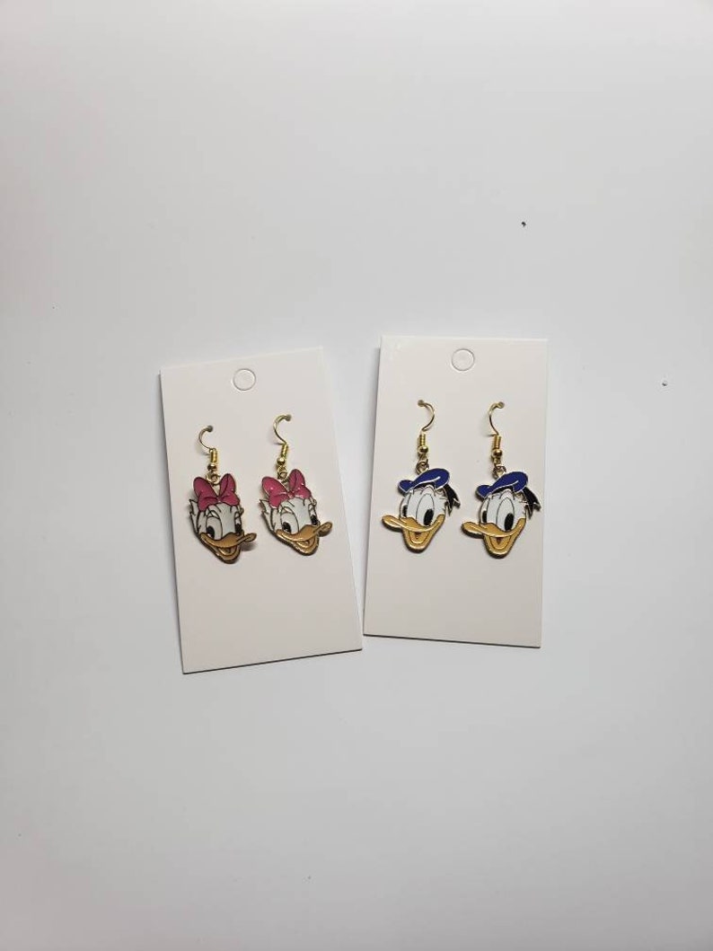 Disney inspired Donald Duck or Daisy Duck Earrings