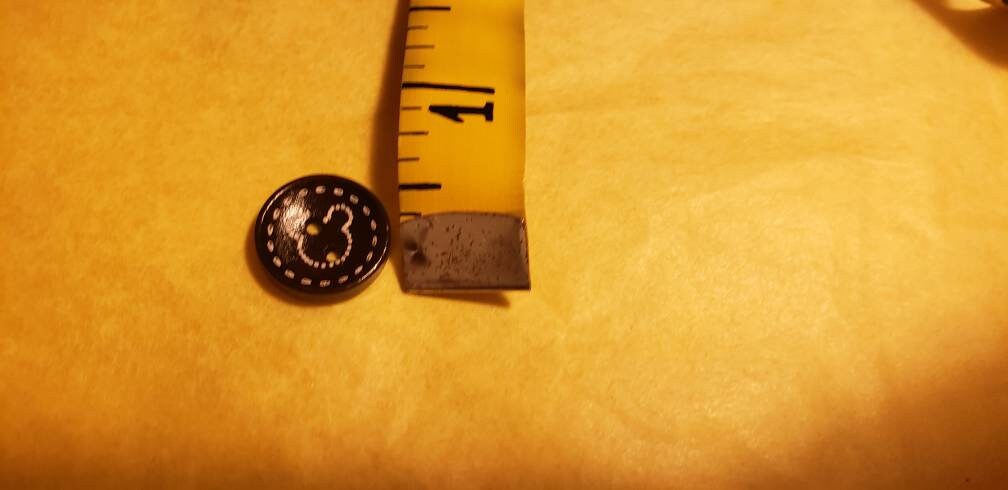Disney Inspired Mickey Black Woodem 2 Hole Buttons - Etsy