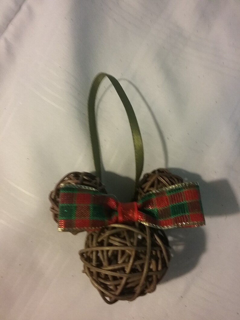 s Disney Mickey Inspired Rustic Vine Ornament