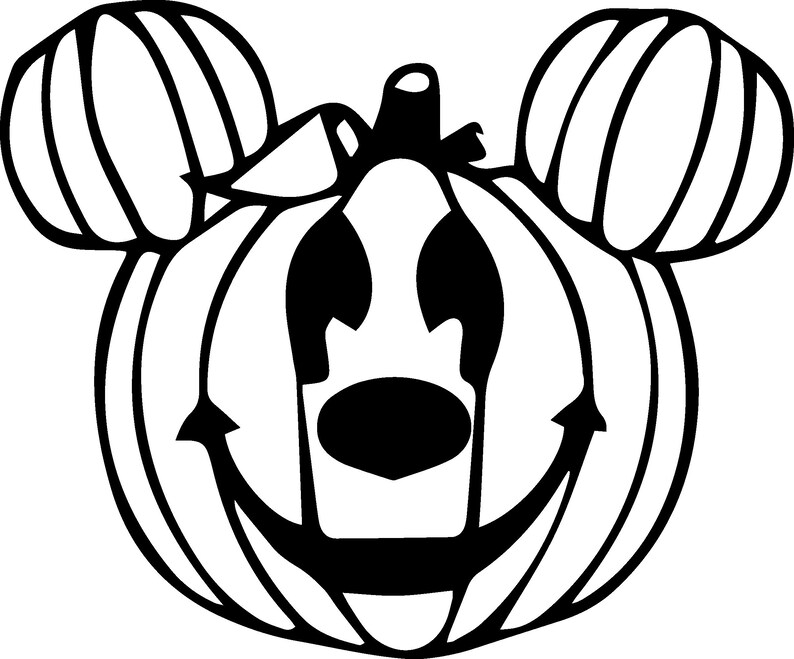 Disney Inspired Mickey Pumpkin Halloween Vinyl Decal Sticker Etsy