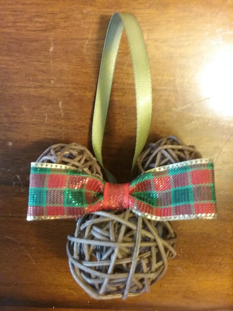 s Disney Mickey Inspired Rustic Vine Ornament