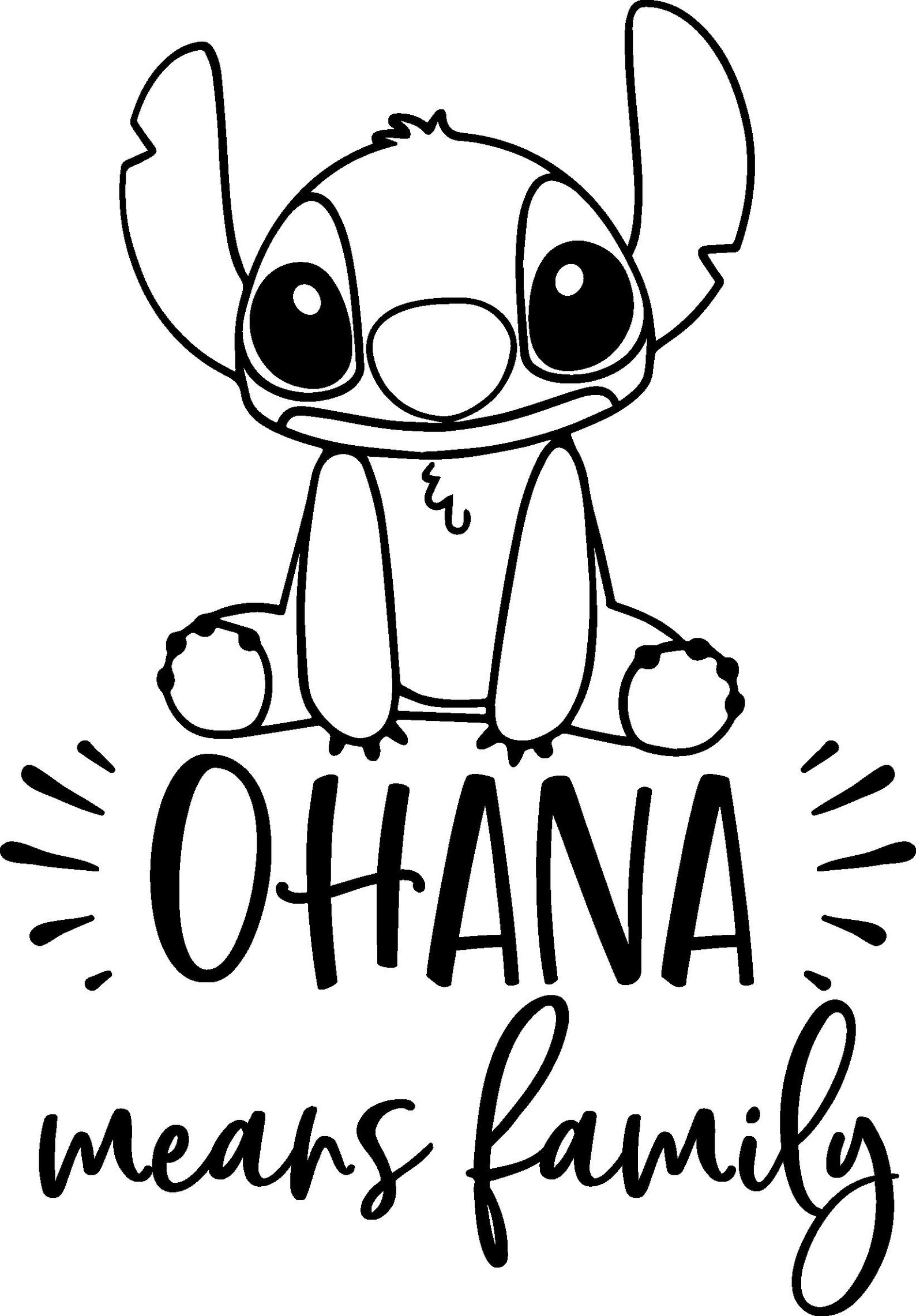 Disney Inspired Lilo and Stitch Ohana Means Family Vinyl Decal - Etsy 