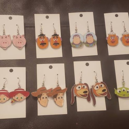 Disney Toy Story Inspired Character Earrings Woody Buzz Jessie Etsy Disney Toy Story Inspired Character Earrings Woody Buzz Jessie Etsy