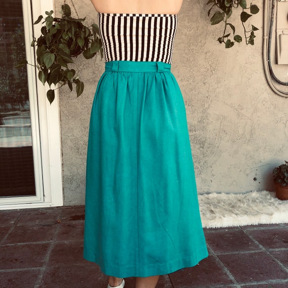 Teal Silk Skirt Gem