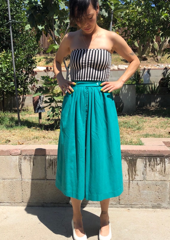 Teal Silk Skirt Gem