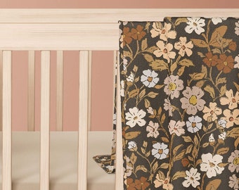 Floral Baby Swaddle Blanket: Soft Jersey Knit, Bohemian Design