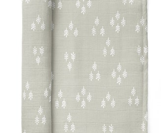 Gray Forest Tree Swaddle for Babies - Soft, Breathable Fabric for Newborns