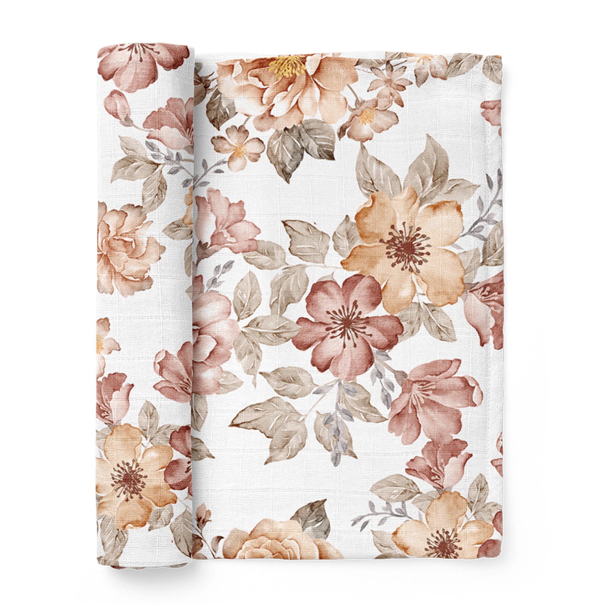 newborn floral swaddle