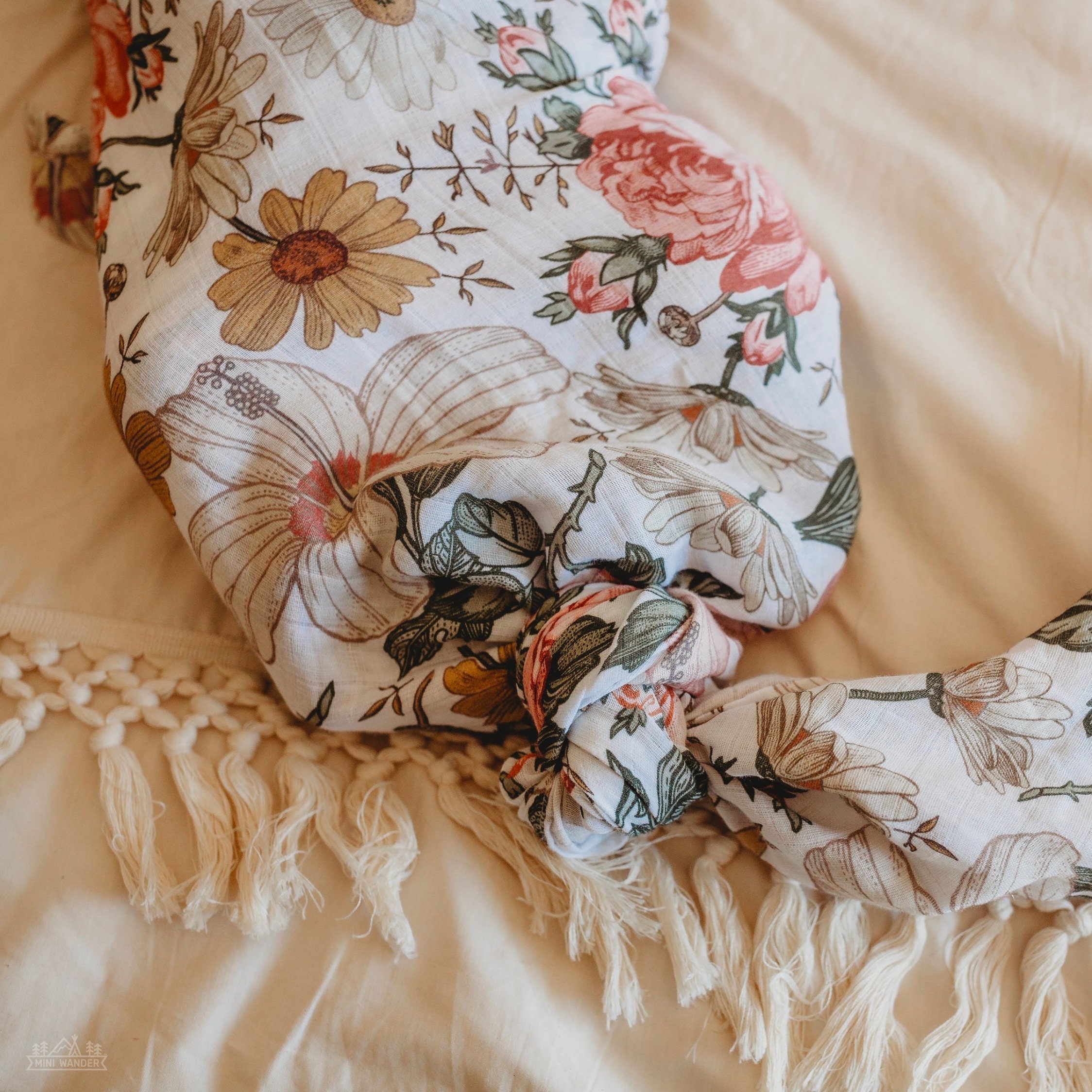 Floral Muslin Swaddling Blanket 100 Cotton Nursery Baby Wrap Soft Newborn Baby Girl Gift Registry Essential Etsy Canada