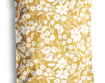 Yellow Floral Poly Mailers | 10x13 Shipping Bags for Small Business Packaging