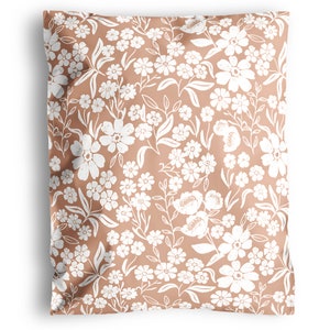 Poly Mailers Shipping Bags & Packaging For Small Business - (Floral Pink) Mailing Envelopes 6x9, 10x13, 12x15.5, 14.5x19 | Pack of 50-200