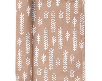 Wheat Maple Sugar Muslin Swaddle Blanket – 100% Cotton, Baby Girl Gift