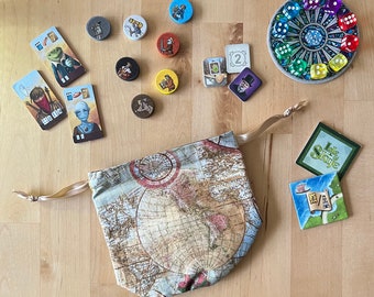 Atlas Dice Bag | Lined Drawstring Bag | Tabletop Gamers, Role Players | Game Accessory