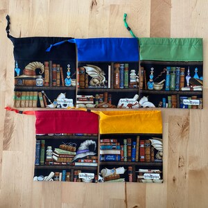 Quacks of Quedlinburg Bag Set of 5 2 Options Flat Drawstring Bag Tabletop Game Game Accessory Bookshelf