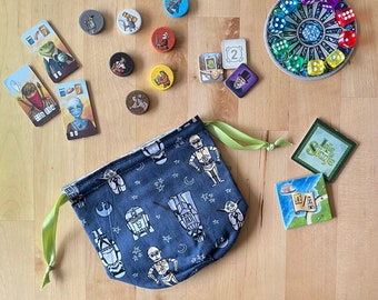 Star Wars Doodle Dice Bag | Lined Drawstring Bag | Tabletop Gamers, Role Players | Game Accessory