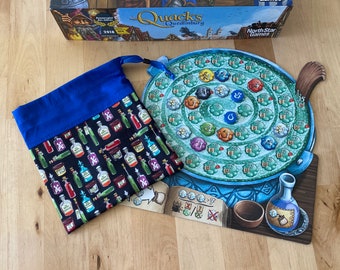 Quacks of Quedlinburg Bag Set of 5 (2 Options) | Flat Drawstring Bag | Tabletop Game | Game Accessory