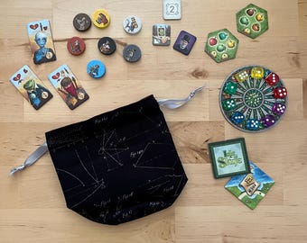 Galactica Trajectories RPG Dice Bag | Lined Drawstring Bag | Tabletop Gamers, Role Players | Game Accessory