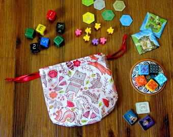 Forest Furries Dice Bag | Lined Drawstring Bag | Tabletop Gamers, Role Players | Game Accessory